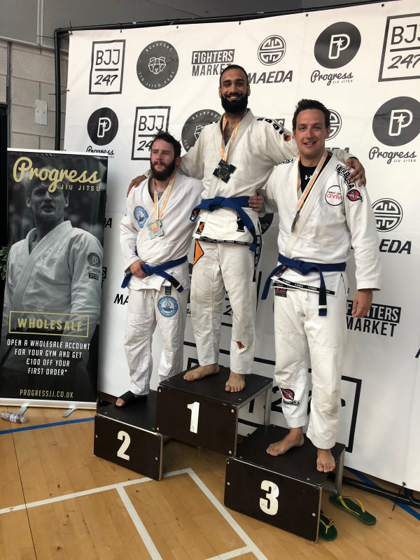 Jiu-Jitsu competition podium
