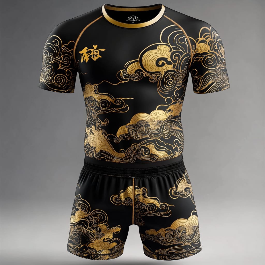 Original Southall Submission Grappling rash guard and shorts design