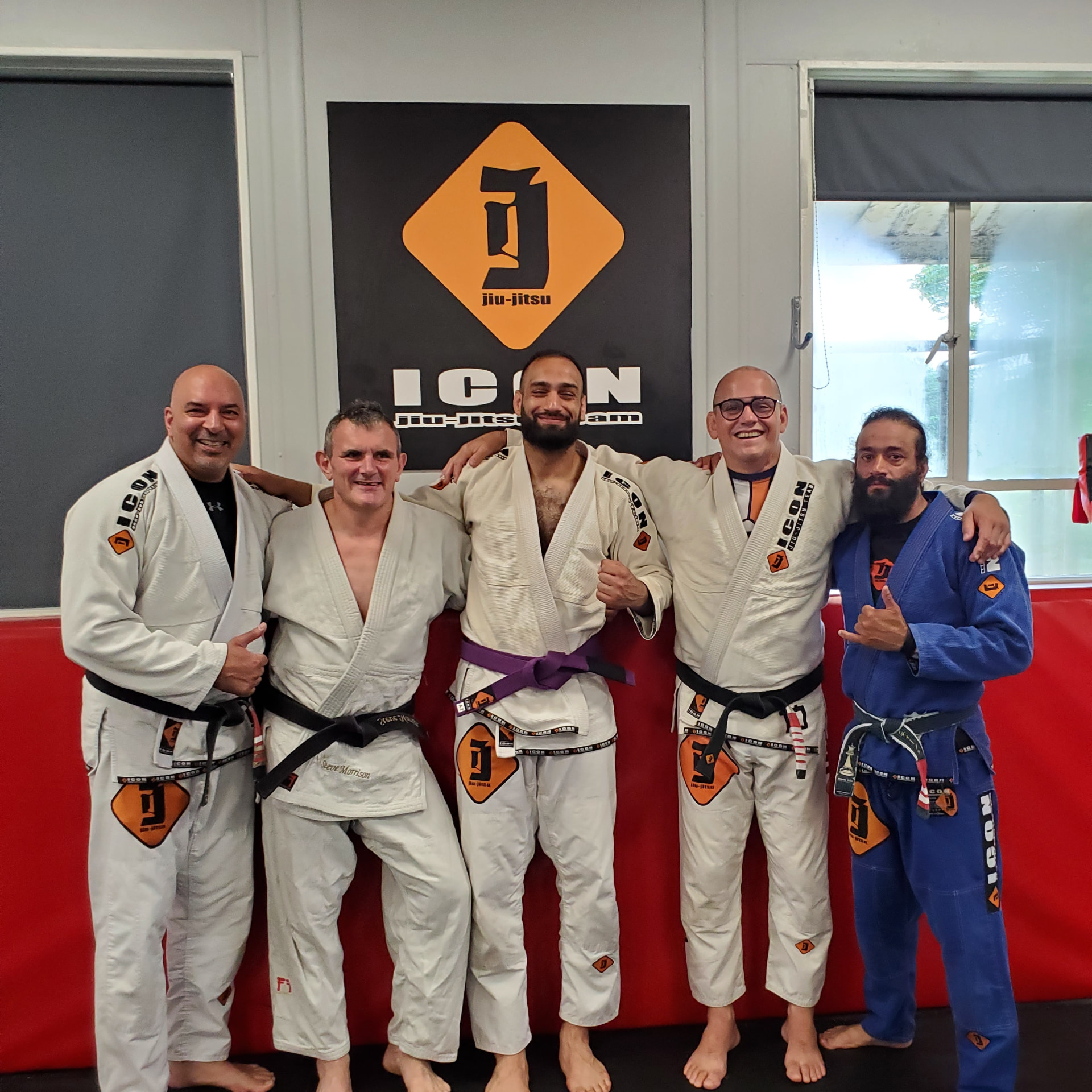 Jiu-Jitsu team together after Gi training