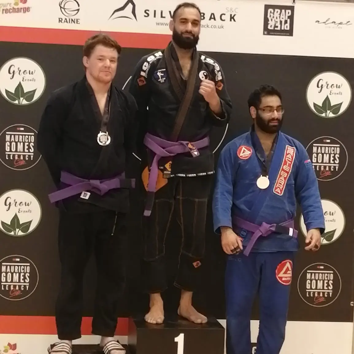 Gold medal result on the Jiu-Jitsu podium